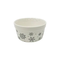 4" Snowflake Ceramic Ramekin by Makery™