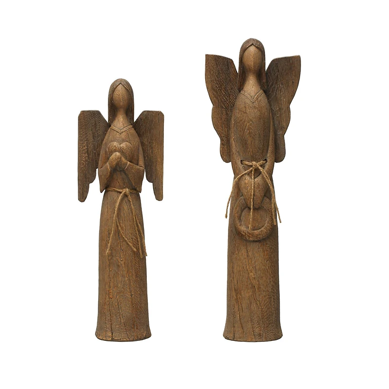 Hello Honey® 13.75" Brown Angel with Heart Decoration