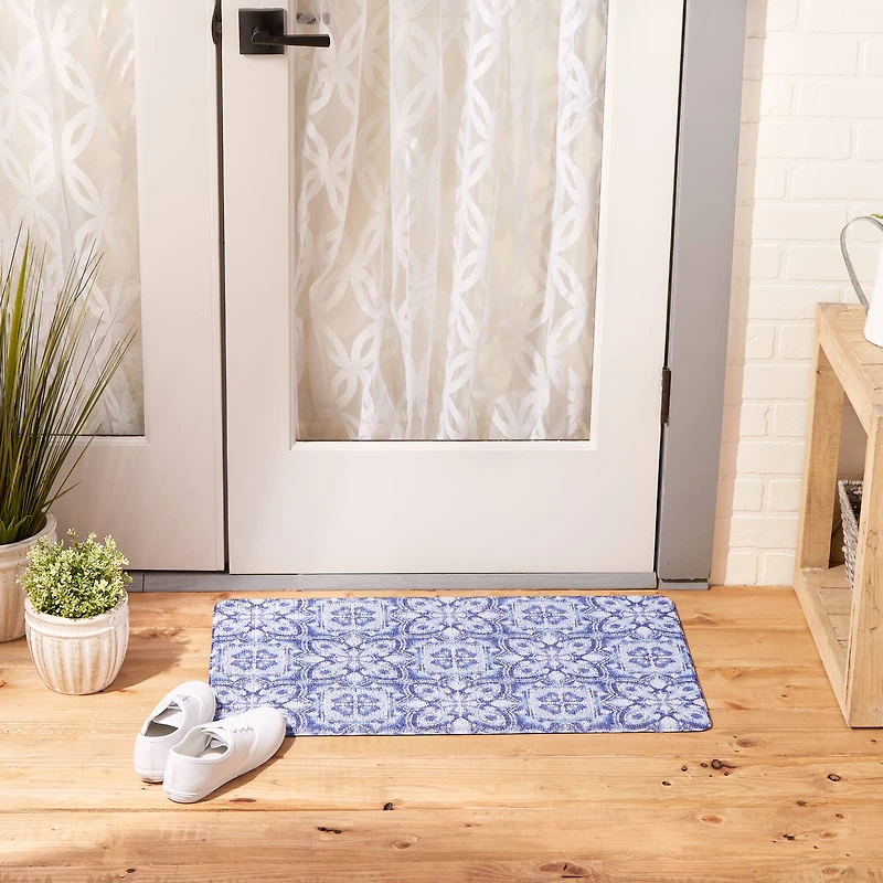 DII® Blue Tile Tufted Mat