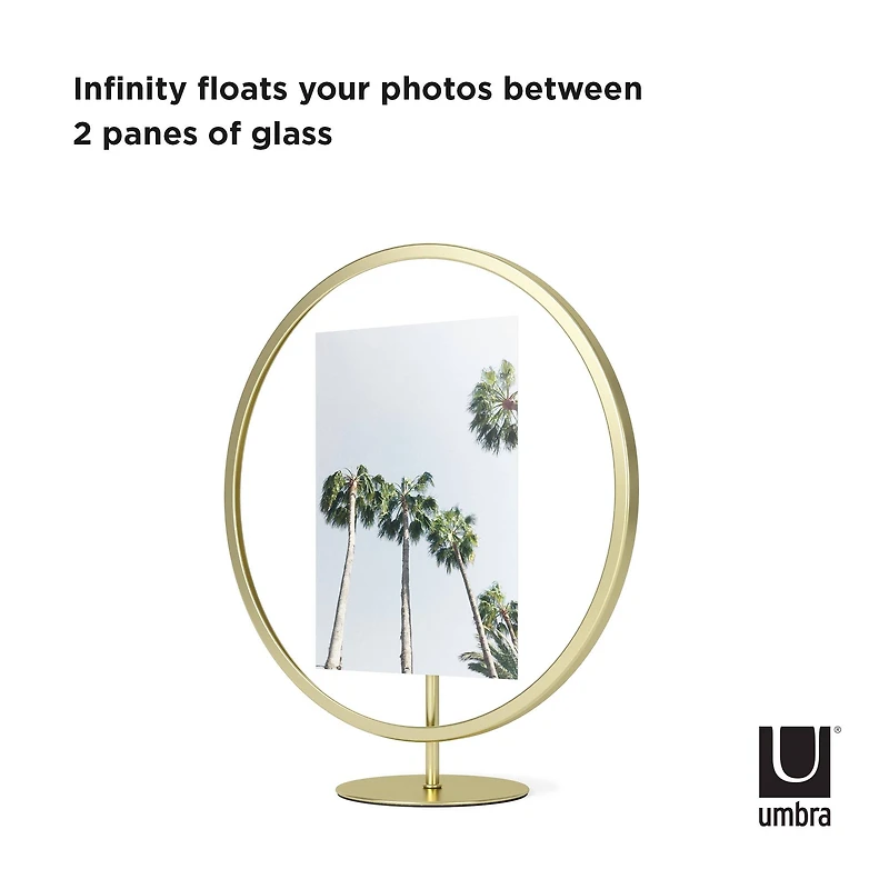 Umbra Matte Brass Infinity Round 5" x 7" Picture Frame
