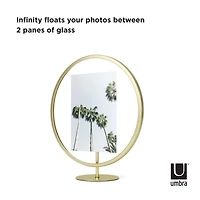 Umbra Matte Brass Infinity Round 5" x 7" Picture Frame