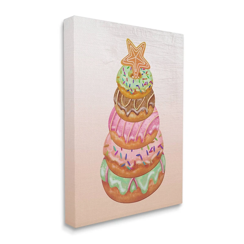 Stupell Industries Seasonal Sweets Stacked Donuts Canvas Wall Art