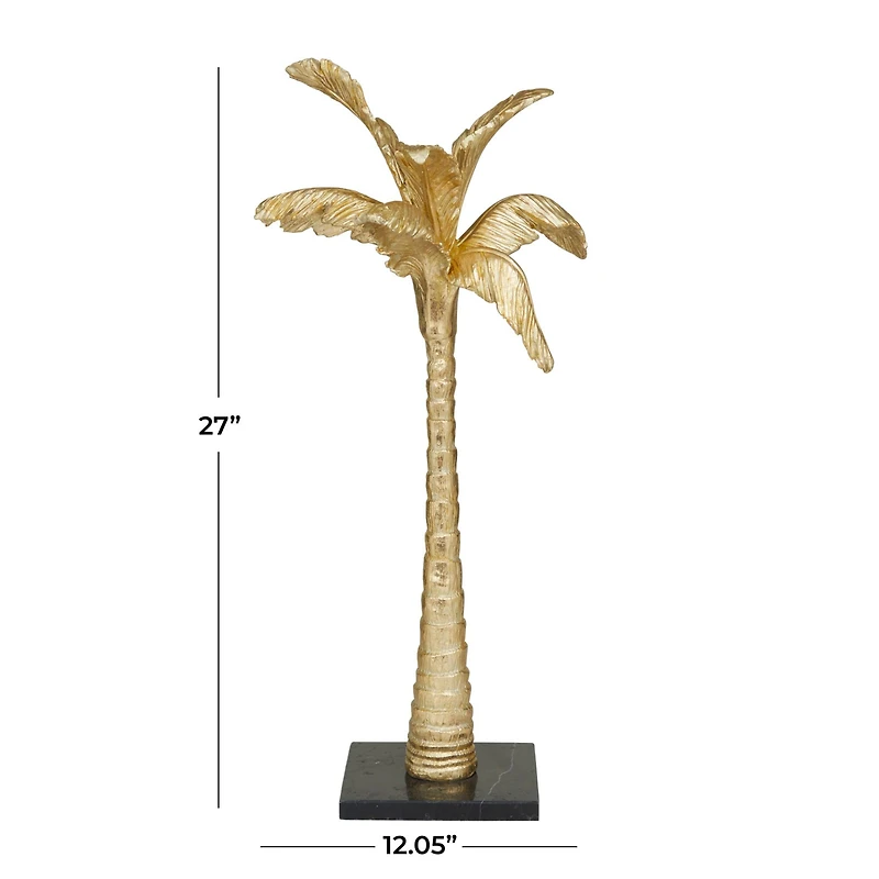 The Novogratz 2ft. Gold Polystone Palm Tree Sculpture
