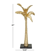 The Novogratz 2ft. Gold Polystone Palm Tree Sculpture