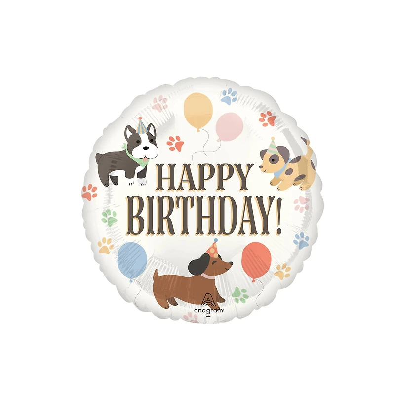17" Happy Birthday Pawsome Party Foil Balloon