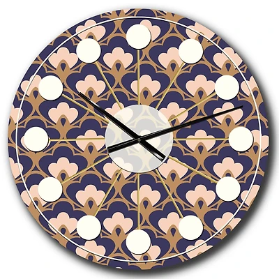 Designart 'Retro Ornamental Design Ix Mid-Century Modern Wall Clock