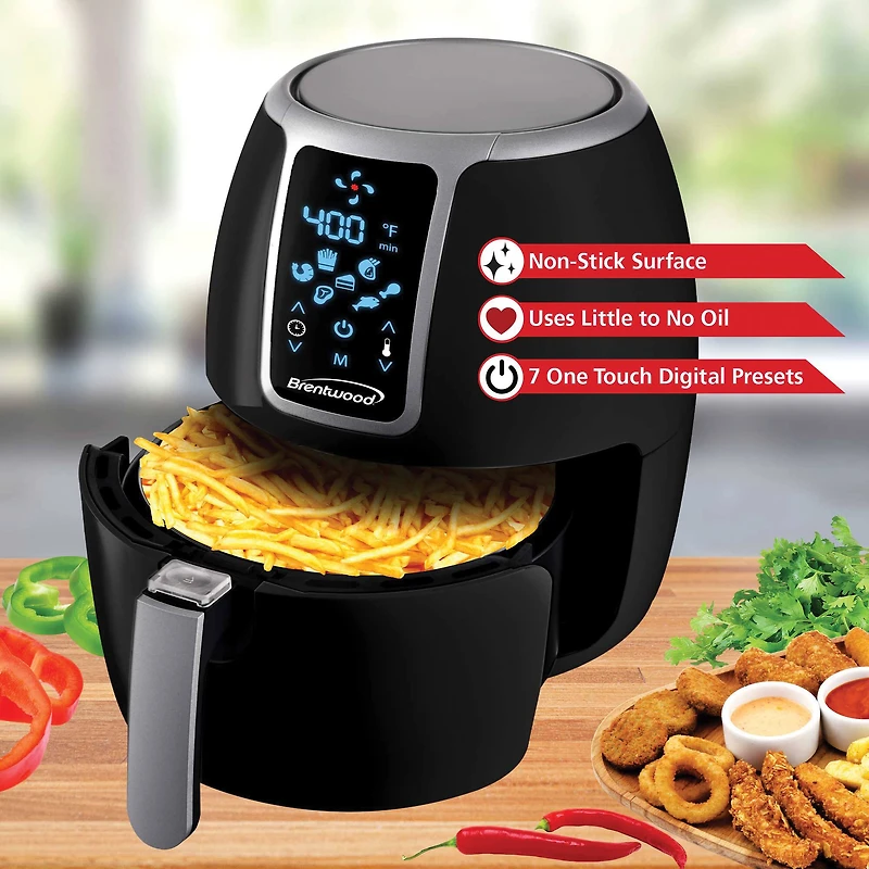 Brentwood 4-qt. 1400 Watt Electric Digital Air Fryer