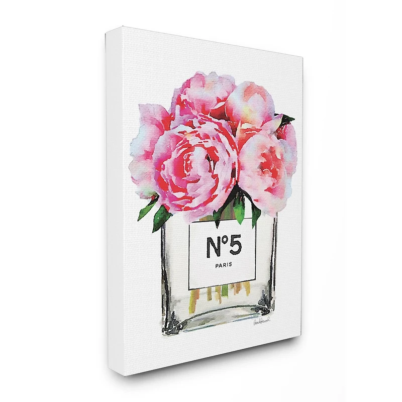 Stupell Industries Paris Vase with Pink Peony Canvas Wall Art
