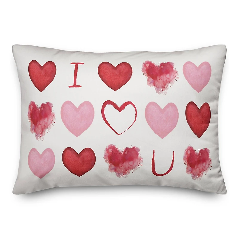 I Heart You 20" x 14" Indoor / Outdoor Pillow