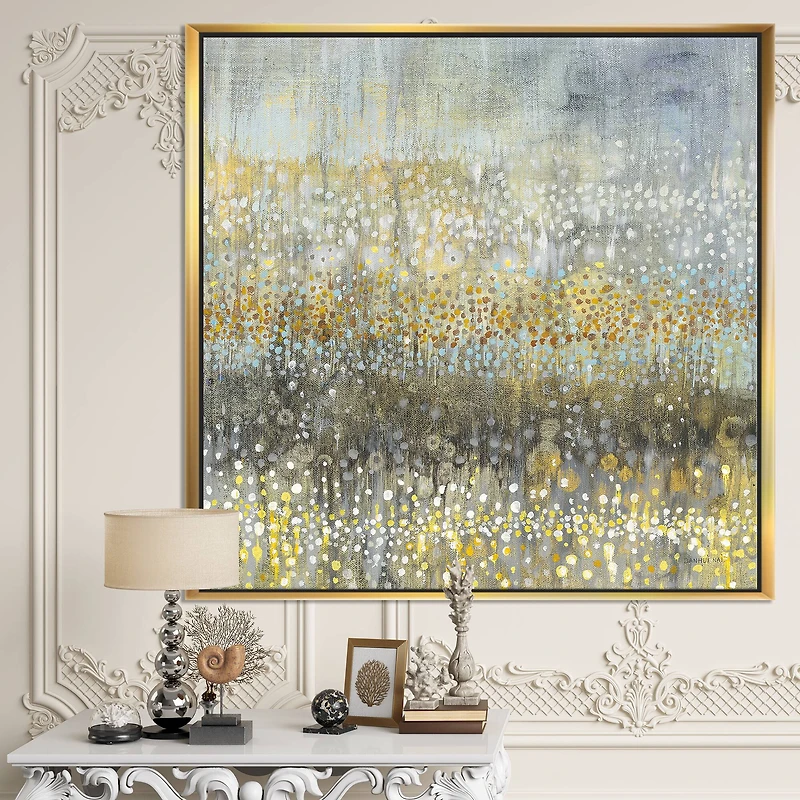 Designart - Glam Rain Abstract IV