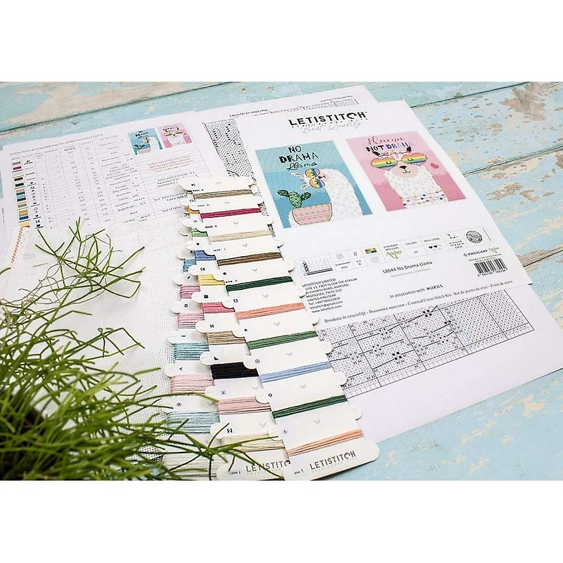 Letistitch No drama Llama Counted Cross Stitch Kit