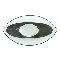 Copper Glass and Metal Traditional Serving Stand, 8" x 24" x 14"