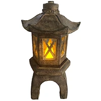 Santa's Workshop 9.5" Solar Temple Accent