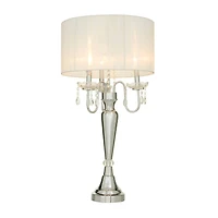 Silver Metal Table Lamp 16" x 16" x 31