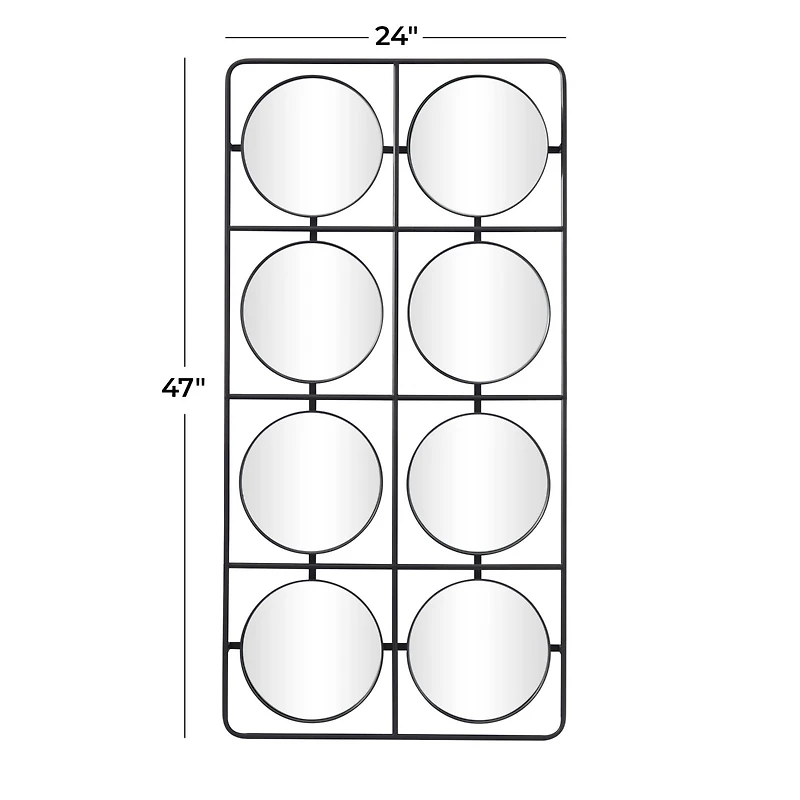 Black Modern Wall Decor, 24" x 3" x 47"