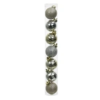 7 Pack 1.5" Silver & Gold Shatterproof Ball Ornaments by Ashland®
