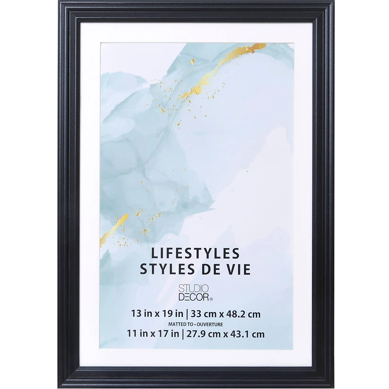 9 Pack: Black 11" x 17" Frame with Mat, Lifestyles™ by Studio Décor®