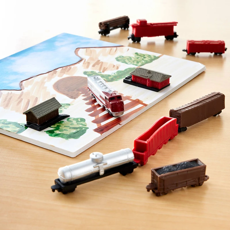 12 Pack: Safari Ltd® TOOBS® Trains Set