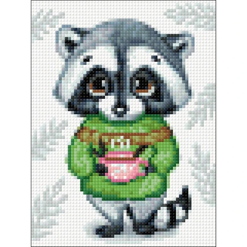 Crafting Spark Cute Racoon Diamond Painting Kit