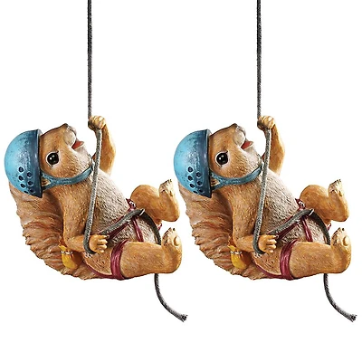 Design Toscano 8" Skyler the Climbing Squirrel Statue, 2ct.