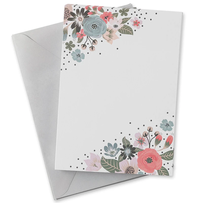 Painted Floral Flat Cards & Envelopes by Recollections™, 5" x 7"