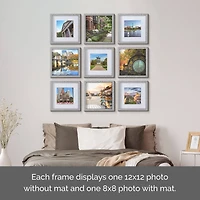 Melannco 9 Pack 8" x 8" Frame with Mat