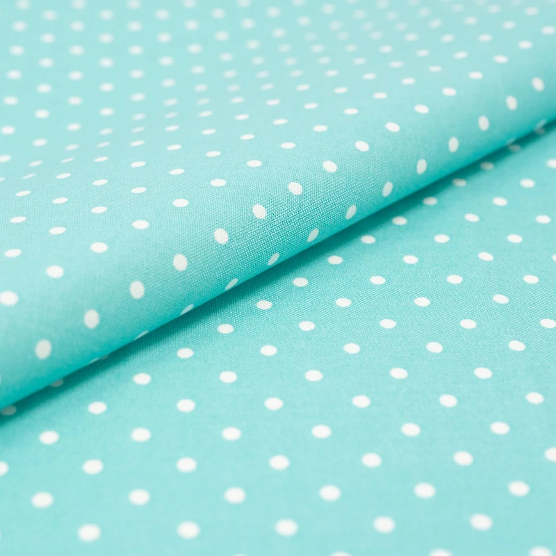 SINGER® Aqua Polka Dot Cotton Fabric