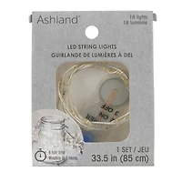 18ct. Warm White LED String Lights with Silver Wire by Ashland®