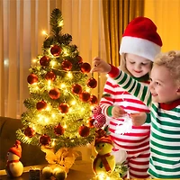 3ft. Unlit Green Pine Artificial Christmas Tree with Burlap Base