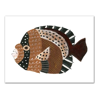 Neutral Fish 16" x 12" Canvas Wall Art