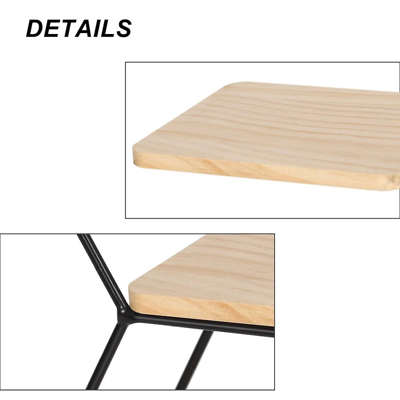 Nex™ Black Metal Modern Floating Hexagonal Shelf