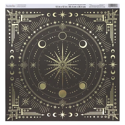 12" x 12" Black & Gold Celestial Cardstock Paper by Recollections™