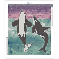 Sparkly Selections Killer Whales By Local Utah Artist Rachel H. Diamond Art Kit