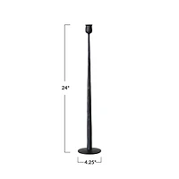 Hello Honey® 24" Tall Black Hand-Forged Metal Taper Holder
