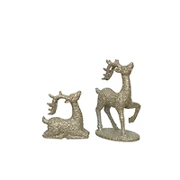 Mini Champagne Deer Decorations by Ashland®