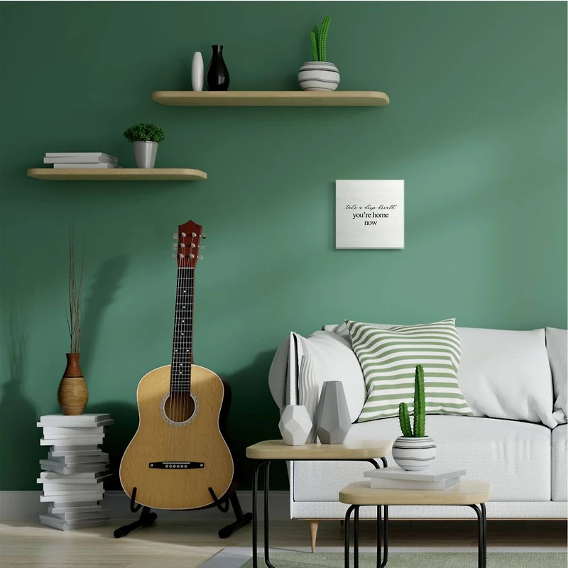 Stupell Industries Take A Deep Breath You're Home Phrase Simple Design Wood Wall Plaque