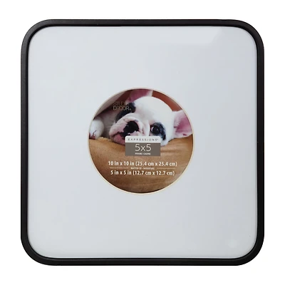 12 Pack: Black Rounded 5" x 5" Frame with Circle Mat, Expressions™ by Studio Décor®