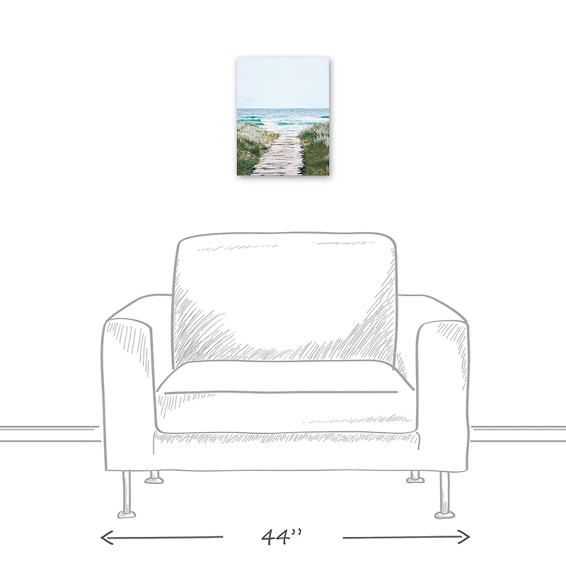 Beach Boardwalk 11" x 14" Canvas Wall Art