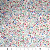 Feldman White Paisley Cotton Flannel