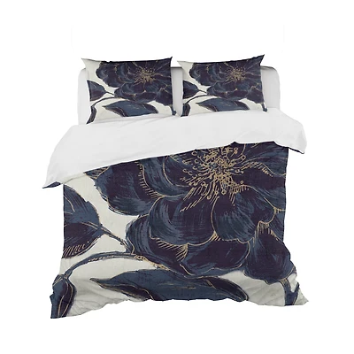 Designart 'Dark Rose Gilded Gold' Shabby Bedding Set