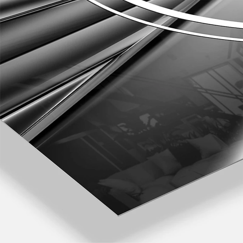 Designart Futuristic Crystal Background Multipanel Wall Clock