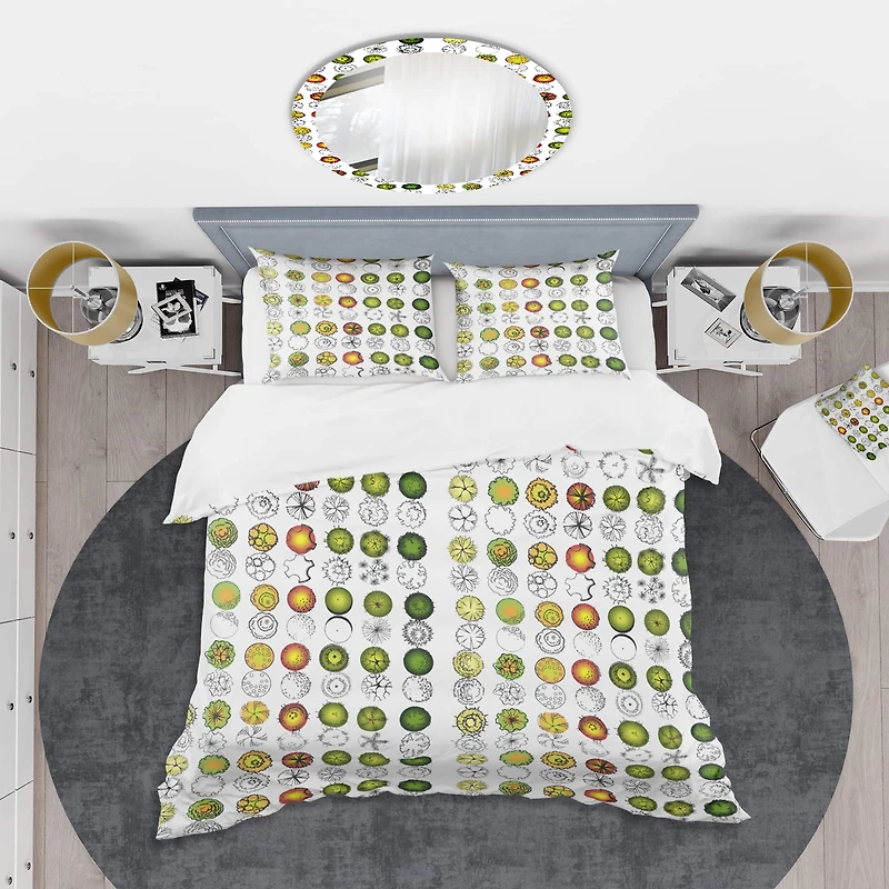 Designart 'Retro Tree Top Design' Mid-Century Duvet Cover Set