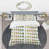 Designart 'Retro Tree Top Design' Mid-Century Duvet Cover Set