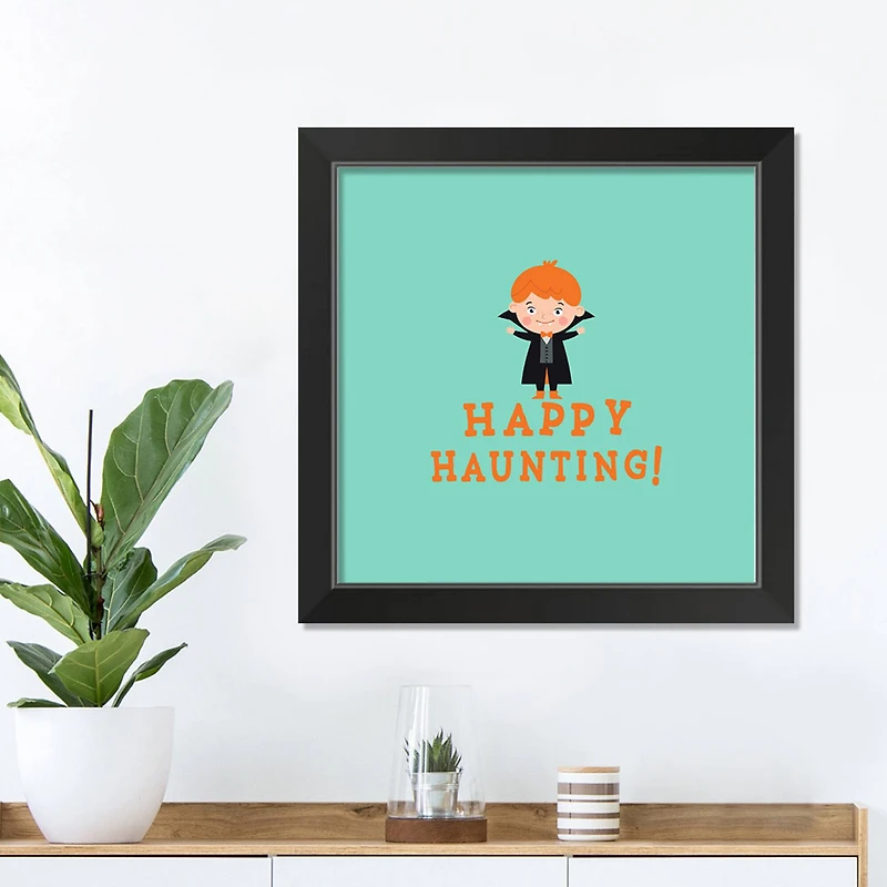 Haunting Vamp Black Framed Print Wall Art