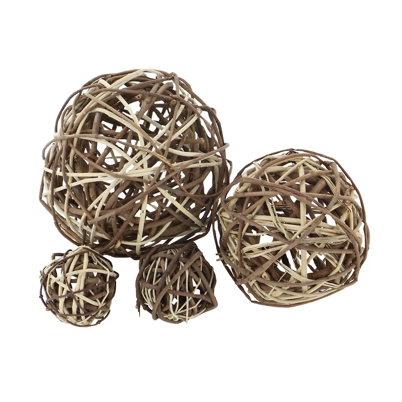 Natural Brown Dried Willow Orb Vase Filler, 2ct.