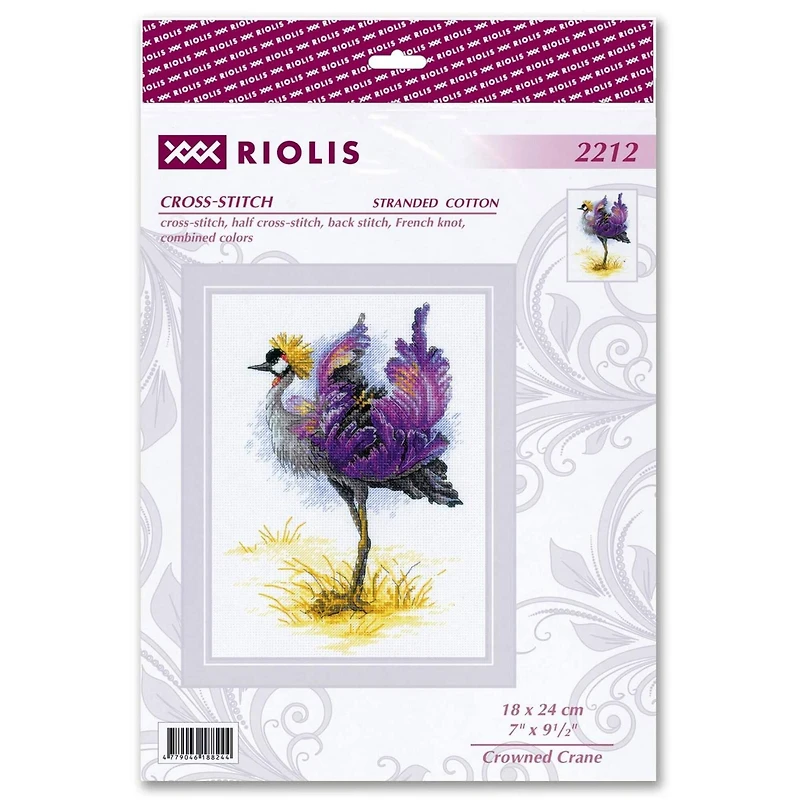 RIOLIS Crowned Crane Counted Cross Stitch Kit