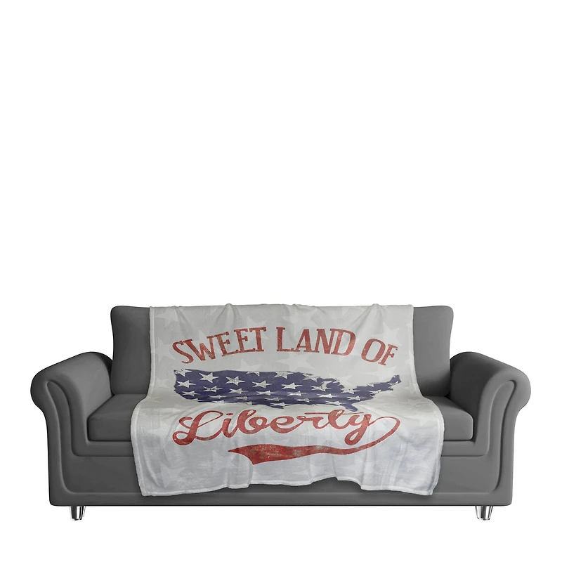 Sweet Land of Liberty Coral Fleece Blanket