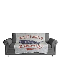 Sweet Land of Liberty Coral Fleece Blanket