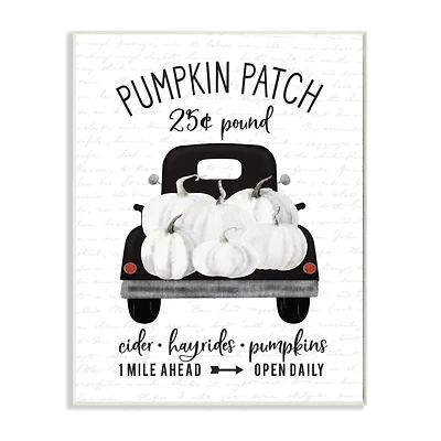 Stupell Industries Pumpkin Patch Farm Truck Wood Wall Plaque