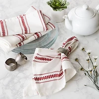 DII® Barn Red Zig Dobby Stripe Cloth Dinner Napkins, 6ct.